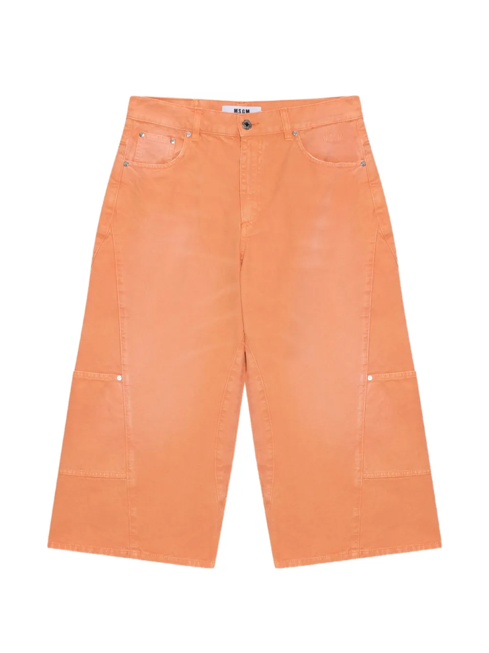 MSGM Jeans cargo crop - Arancione