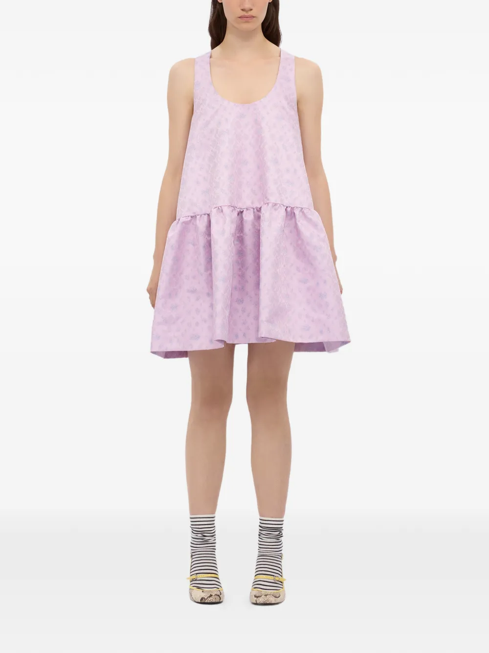 MSGM 大圆领迷你连衣裙 | 日常连衣裙