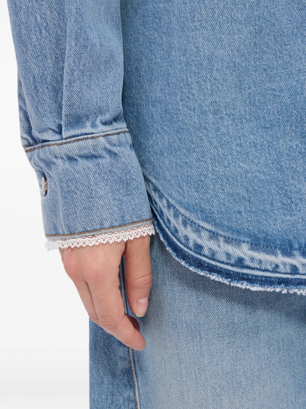 MSGM Denim overhemd Blauw