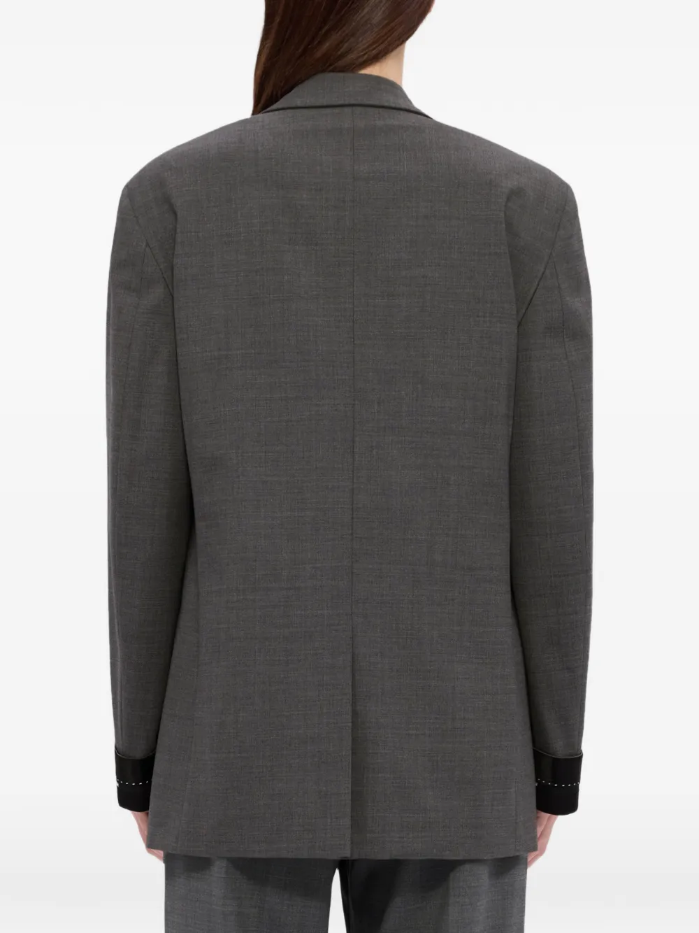 MSGM Blazer met enkele rij knopen Grijs