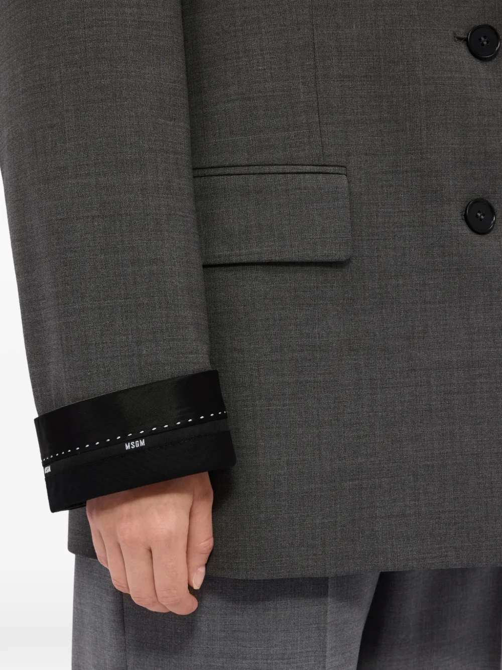MSGM Blazer met enkele rij knopen Grijs