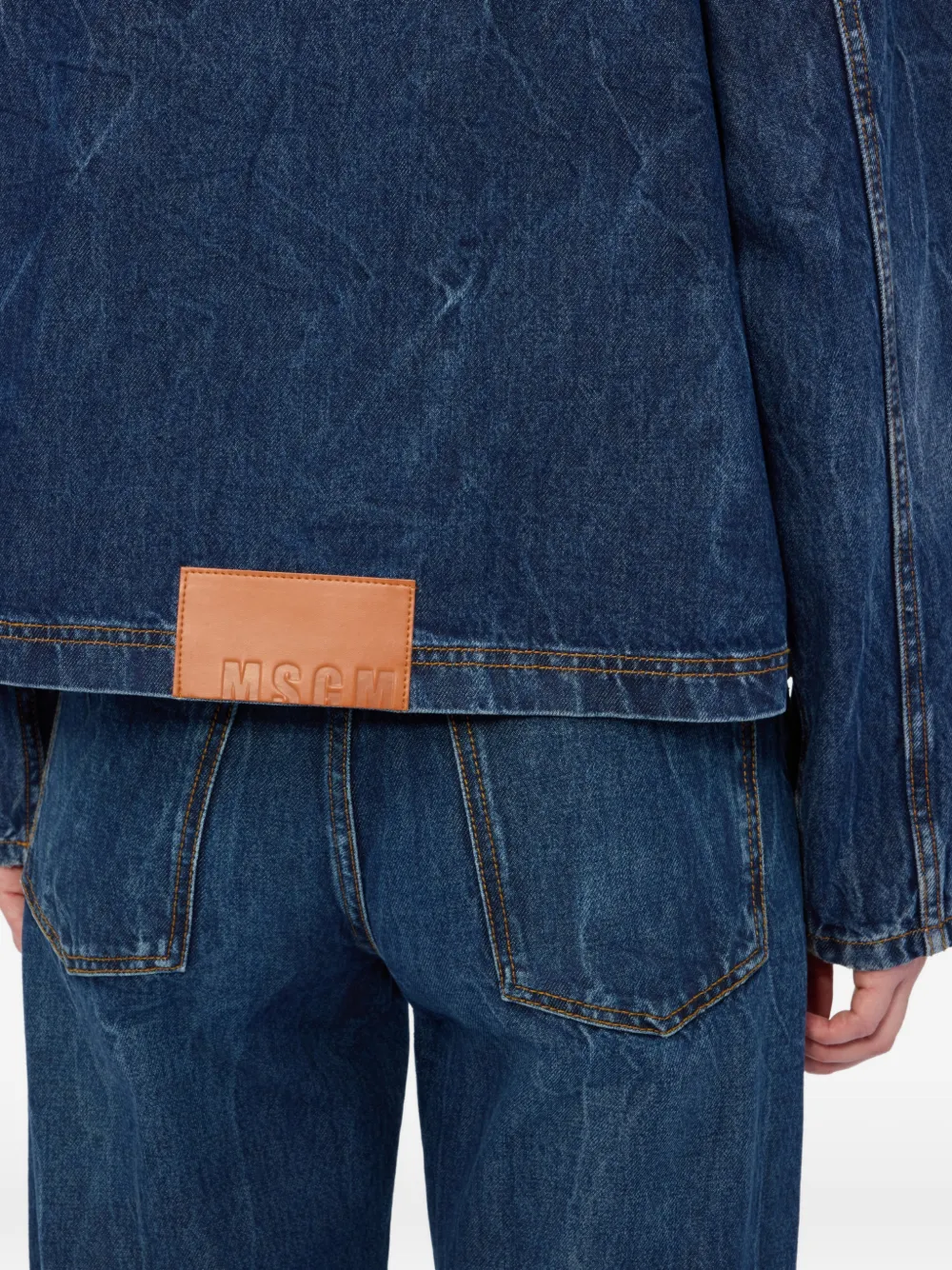 MSGM Denim jack Blauw