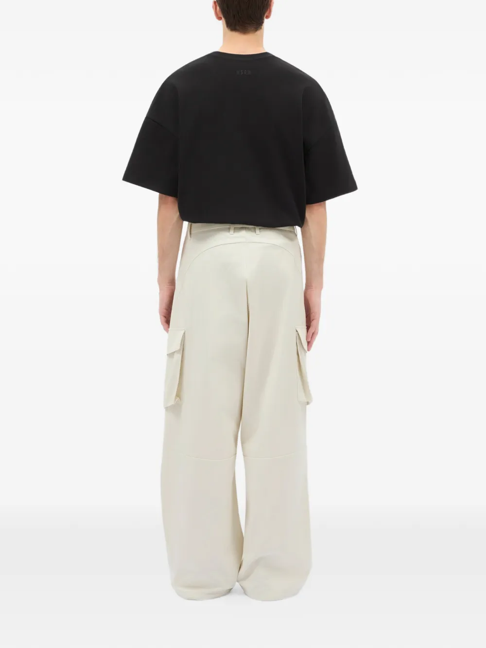 MSGM Broek met cargo zak Wit