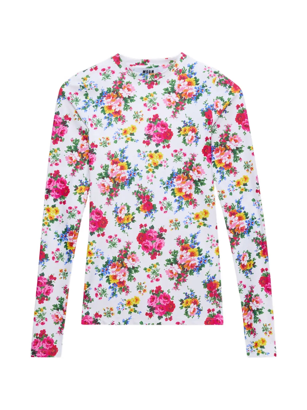 MSGM T-shirt con motivo a fiori - Bianco
