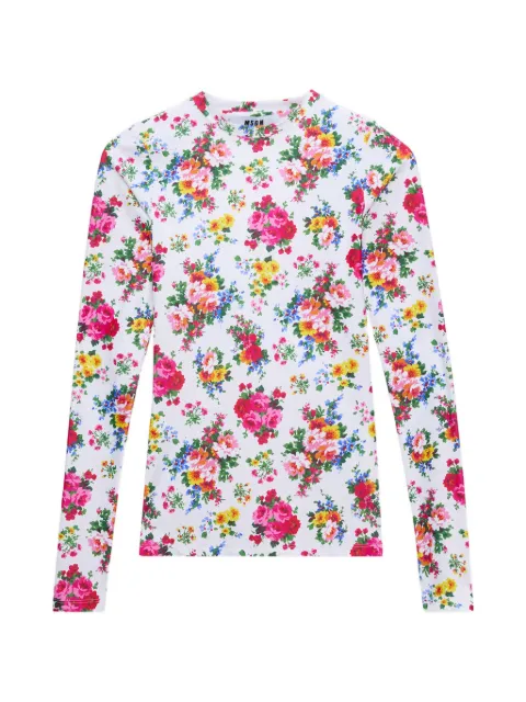 MSGM playera con motivo floral