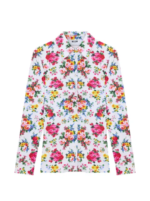 MSGM floral-pattern shirt