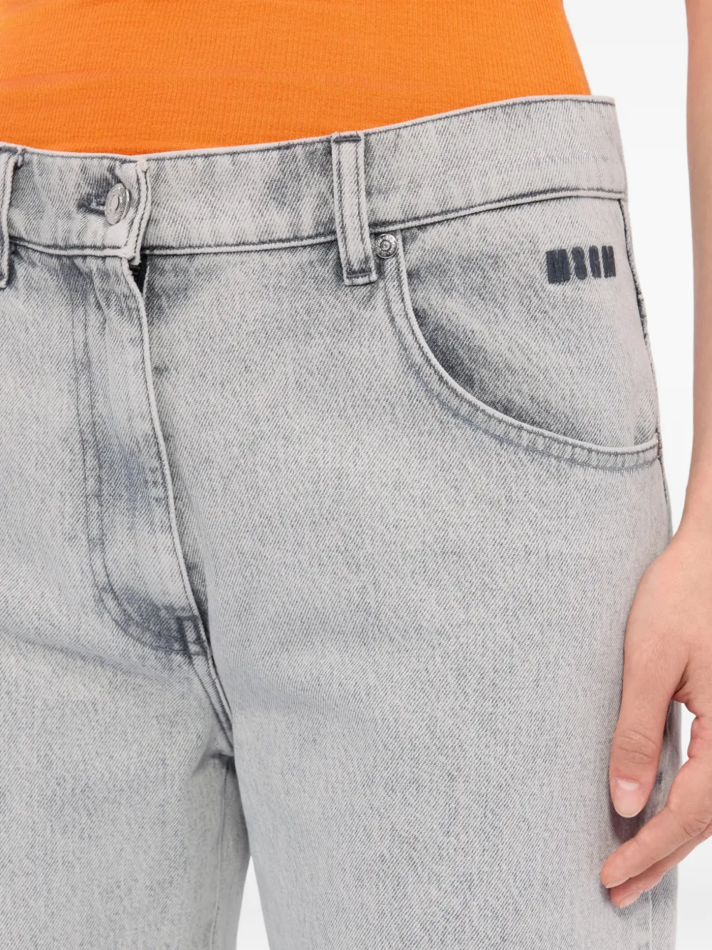 MSGM Jeans met geborduurd logo Grijs