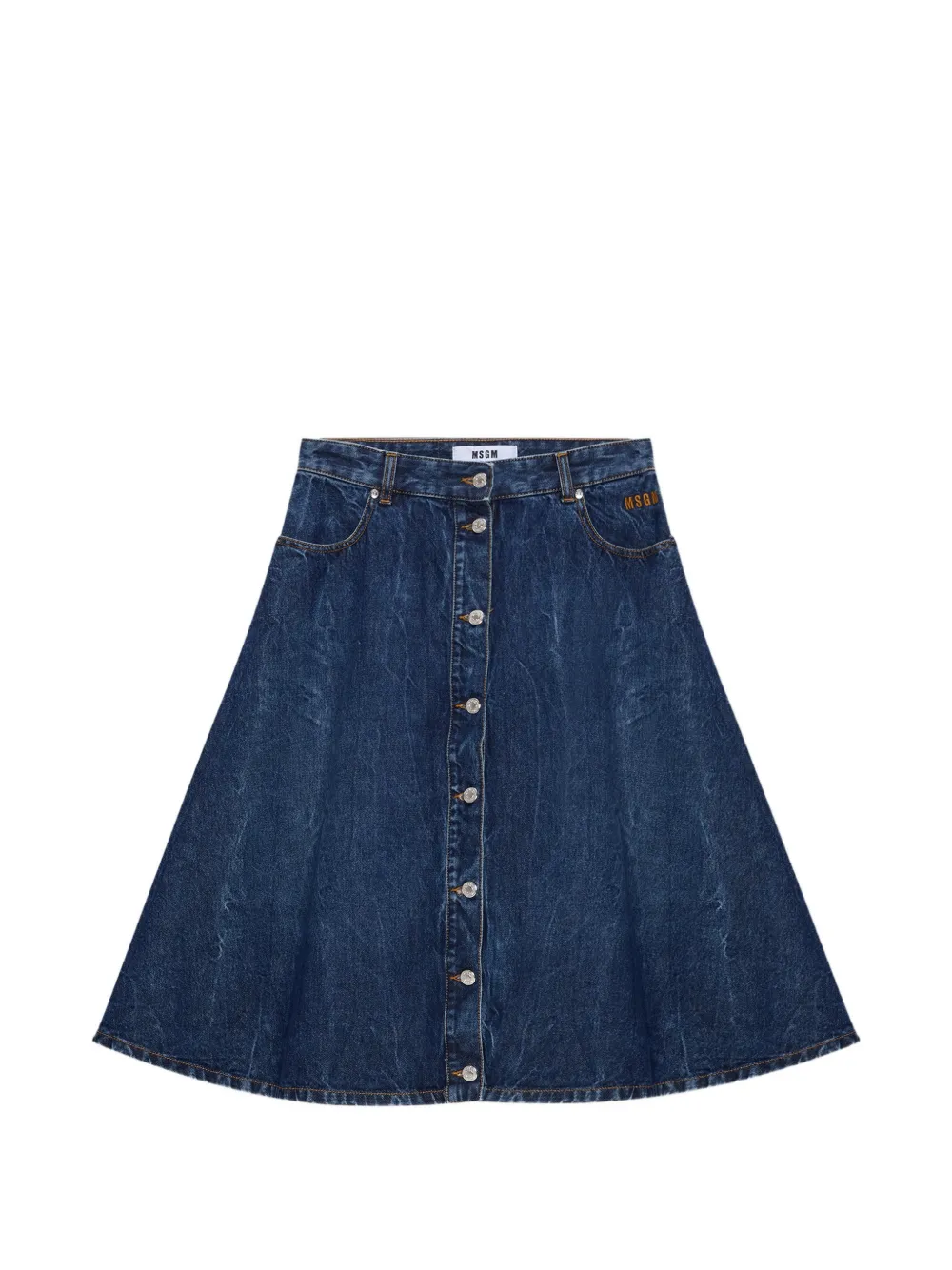 MSGM A-line midi skirt - Blu