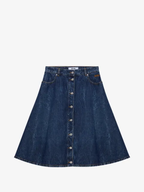 MSGM A-line midi skirt