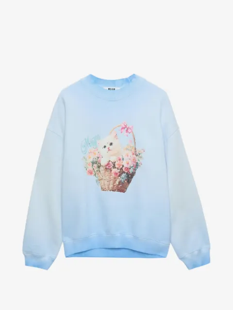 MSGM cat-print sweatshirt