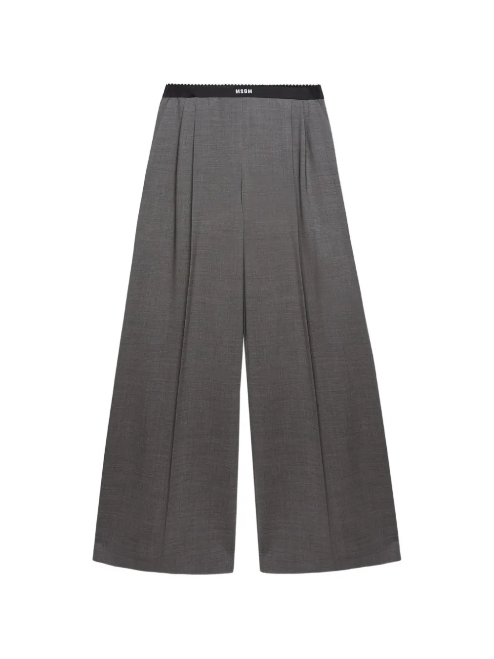 MSGM logo-print trousers - Grigio