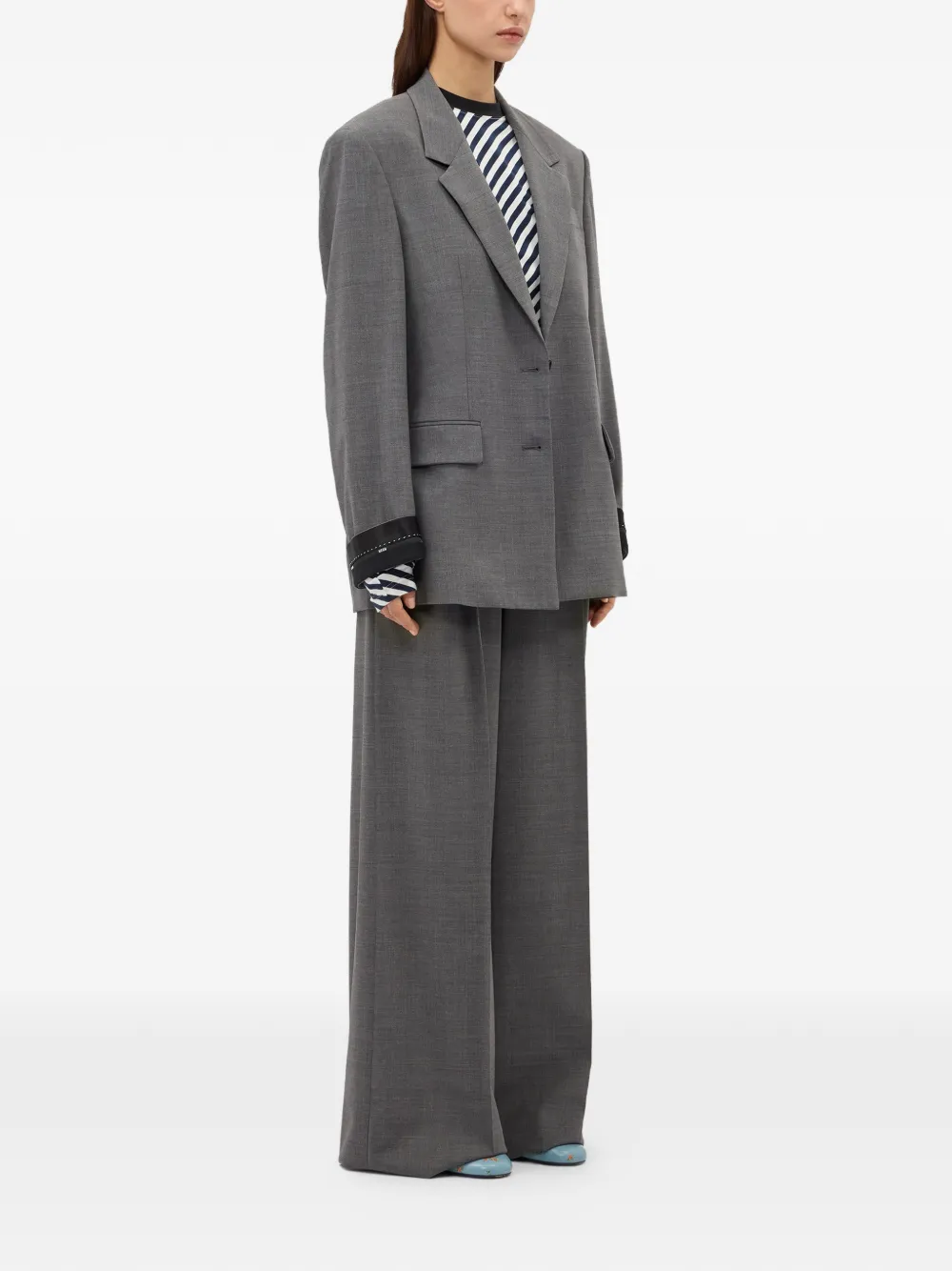 MSGM Broek met logoprint Grijs