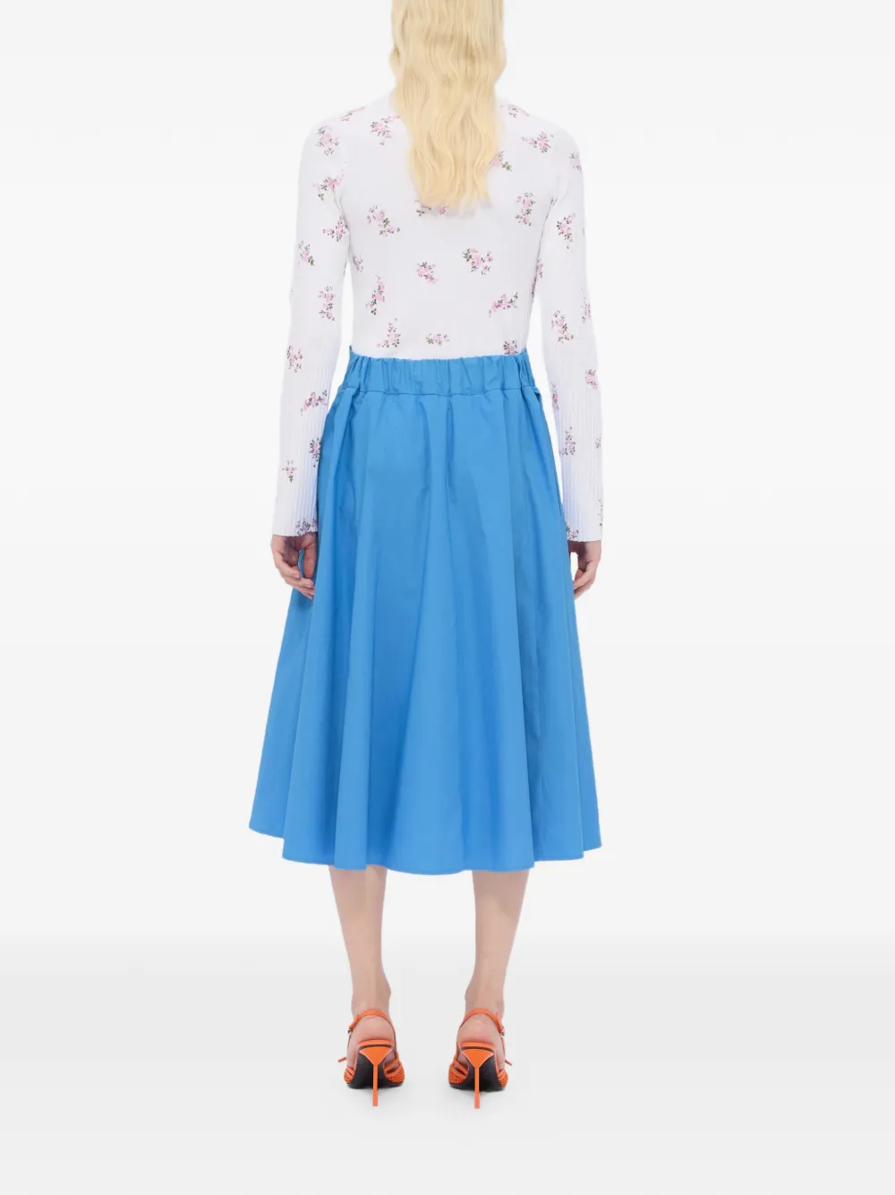 MSGM A-lijn midi-rok Blauw