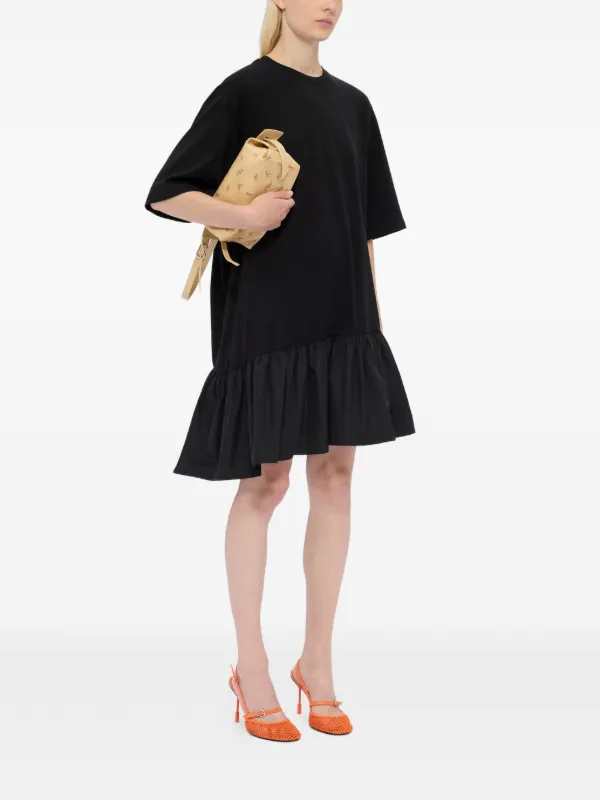 msgm black ruffle dress MSGM dress in taffeta