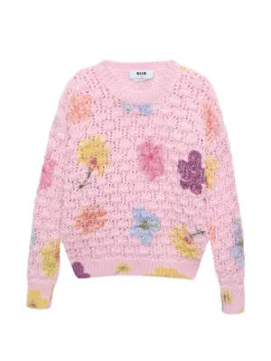 MSGM フローラル　コットン　ニット　セーター MSGM フローラル コットン ニット セーターの通販はau PAY マーケット