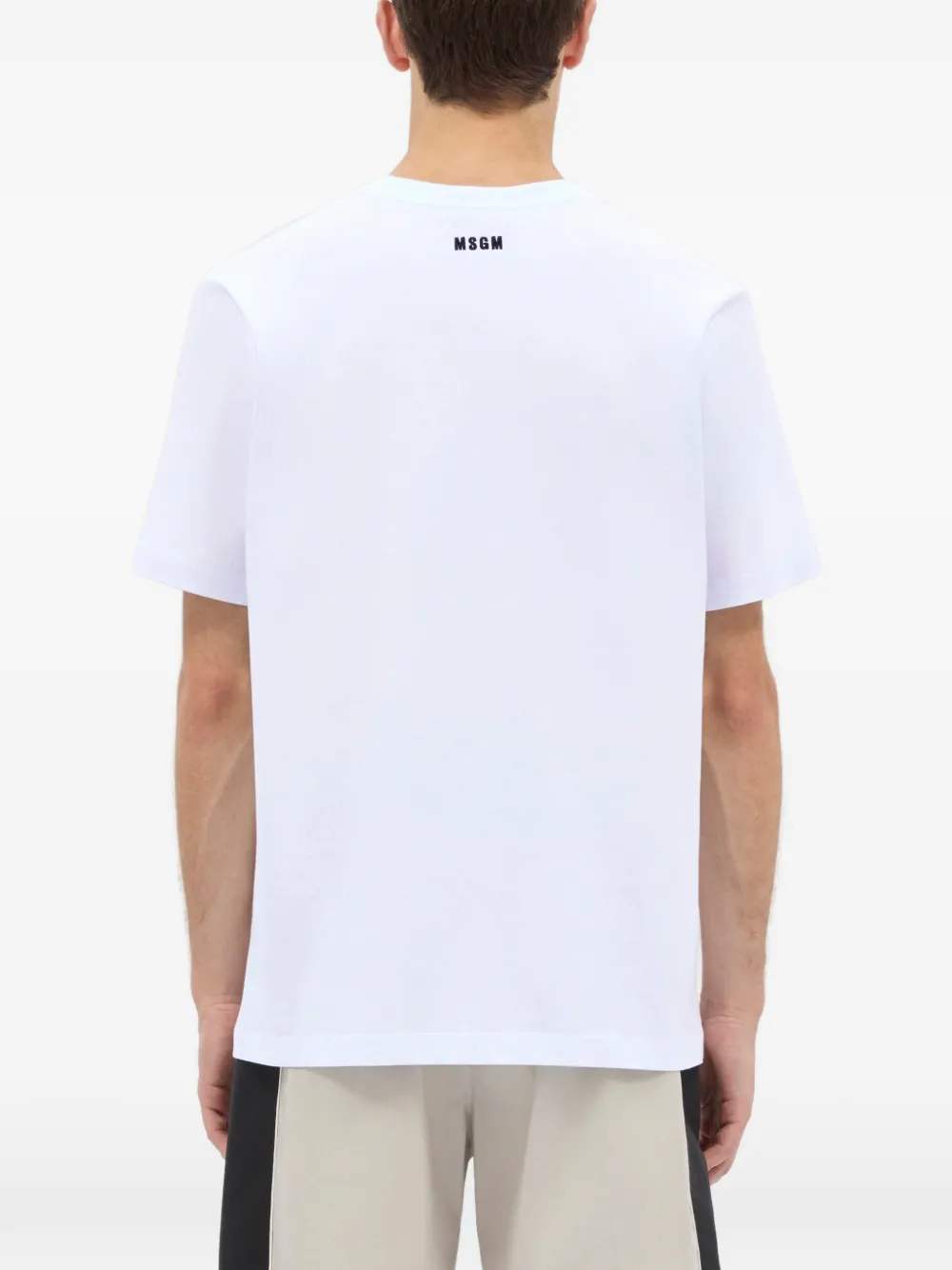 MSGM T-shirt met geborduurd logo Wit