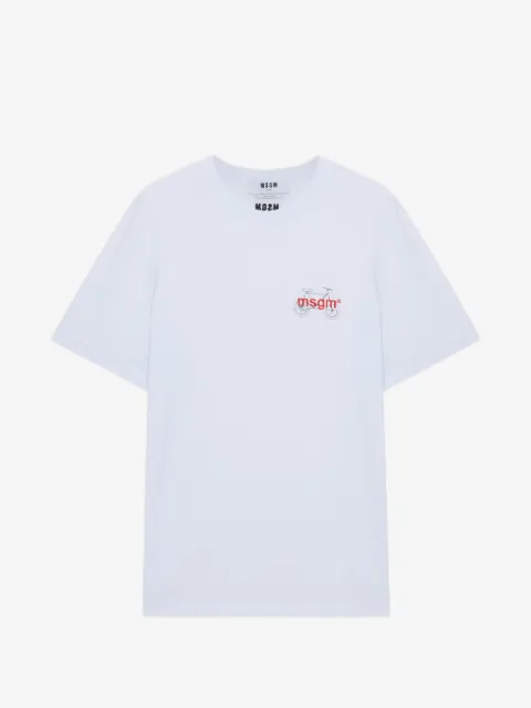 MSGM logo-embroidered T-shirt