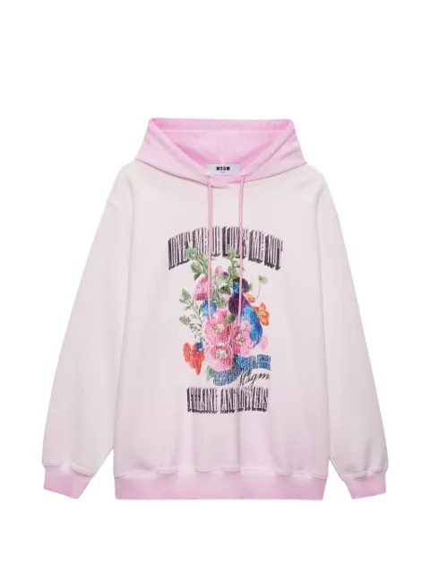 MSGM floral-print hoodie