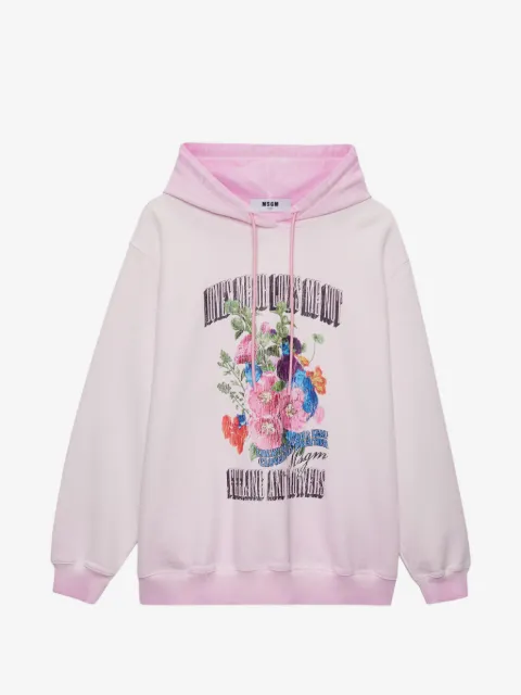 MSGM floral-print hoodie
