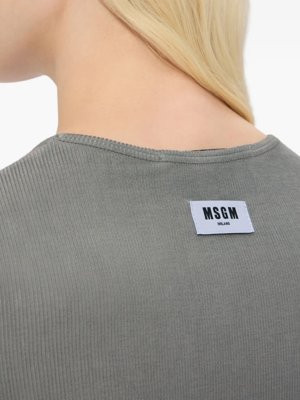 MSGM T-shirt met ronde hals Grijs
