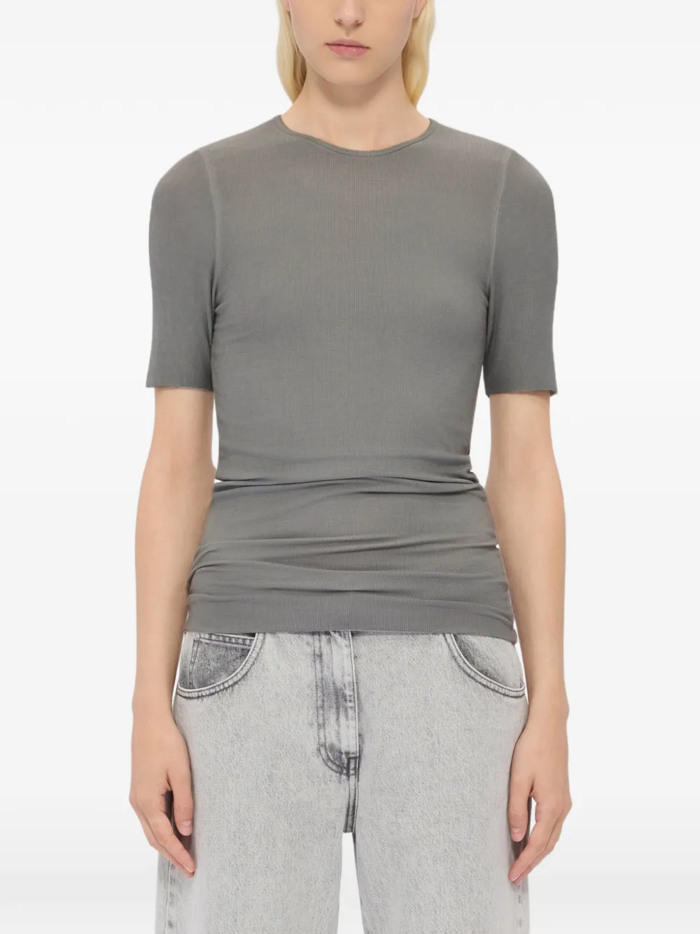 MSGM T-shirt met ronde hals Grijs