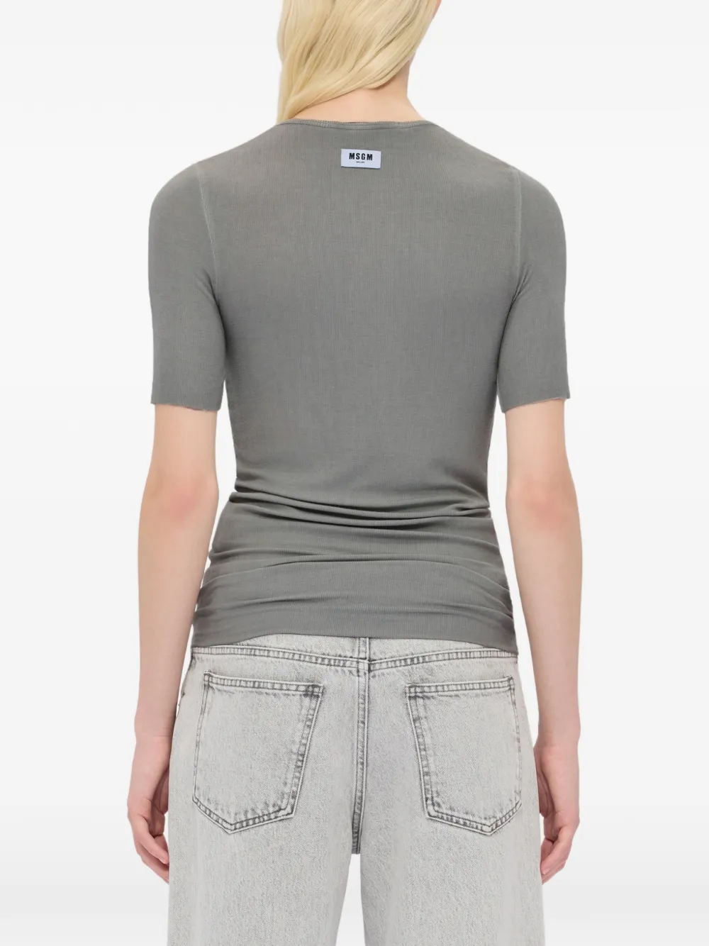 MSGM T-shirt met ronde hals Grijs