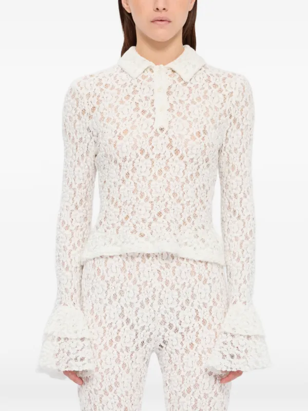 MSGM レース ポロシャツ | ニュートラル | FARFETCH JP
