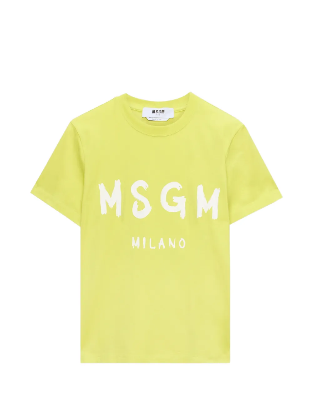 MSGM logo-print T-shirt - Giallo