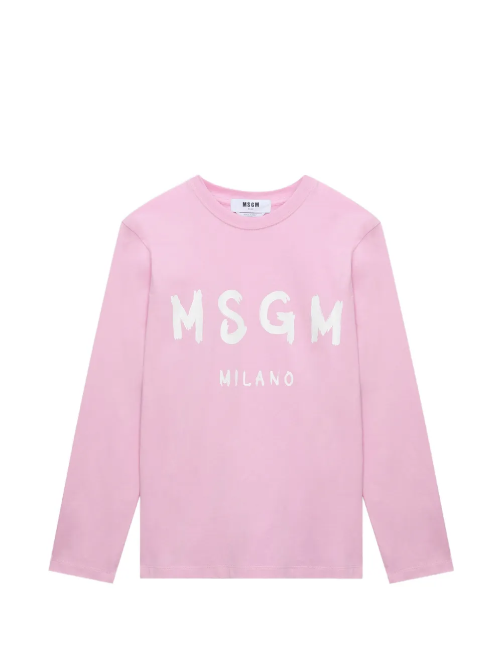 MSGM T-shirt a maniche lunghe con logo - Rosa