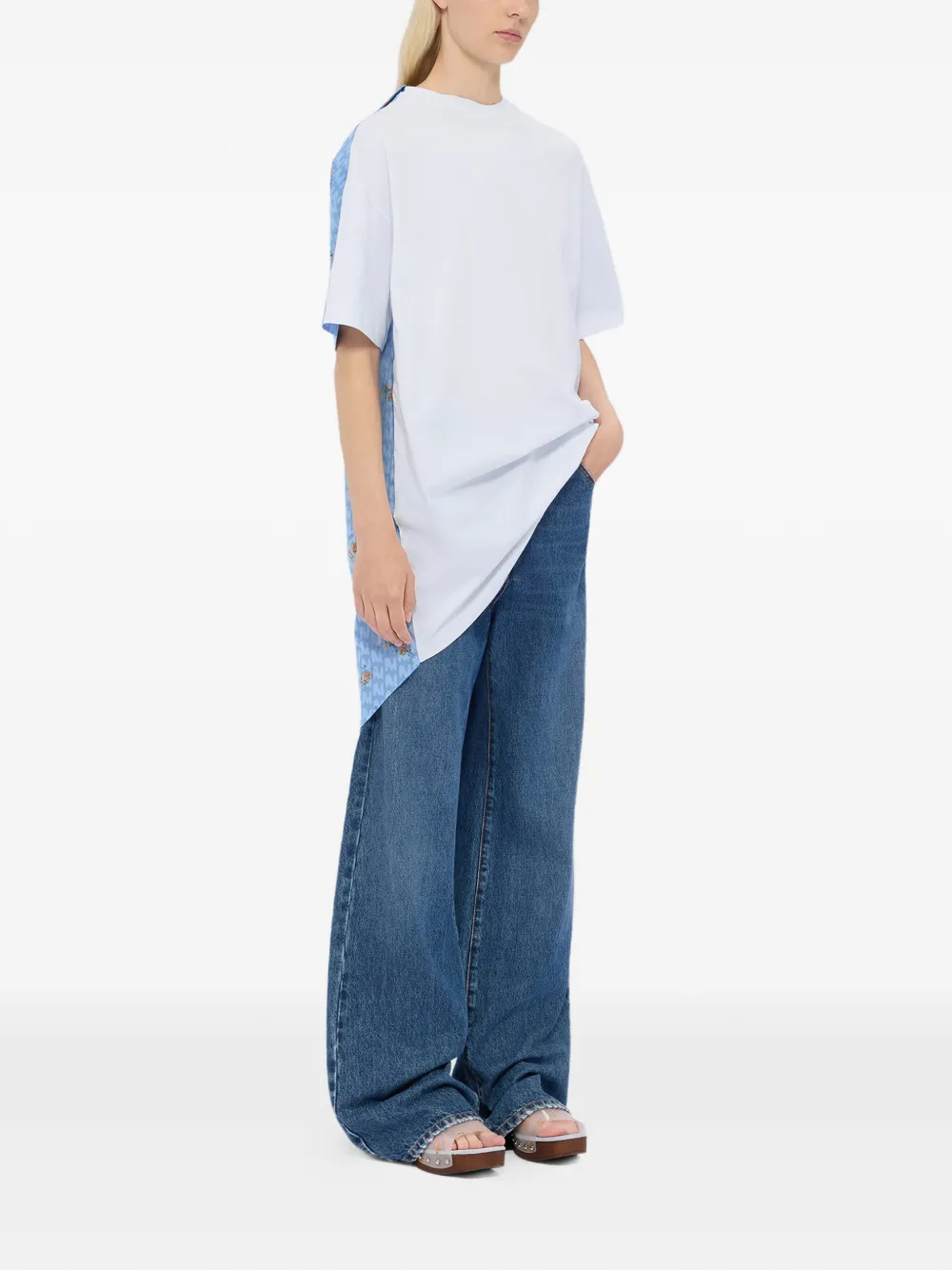 MSGM Mini-jurk met bloemenprint Blauw