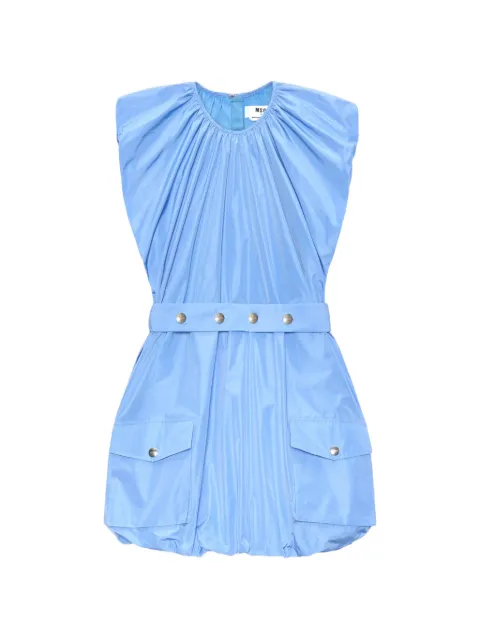 MSGM belted pocketed mini dress