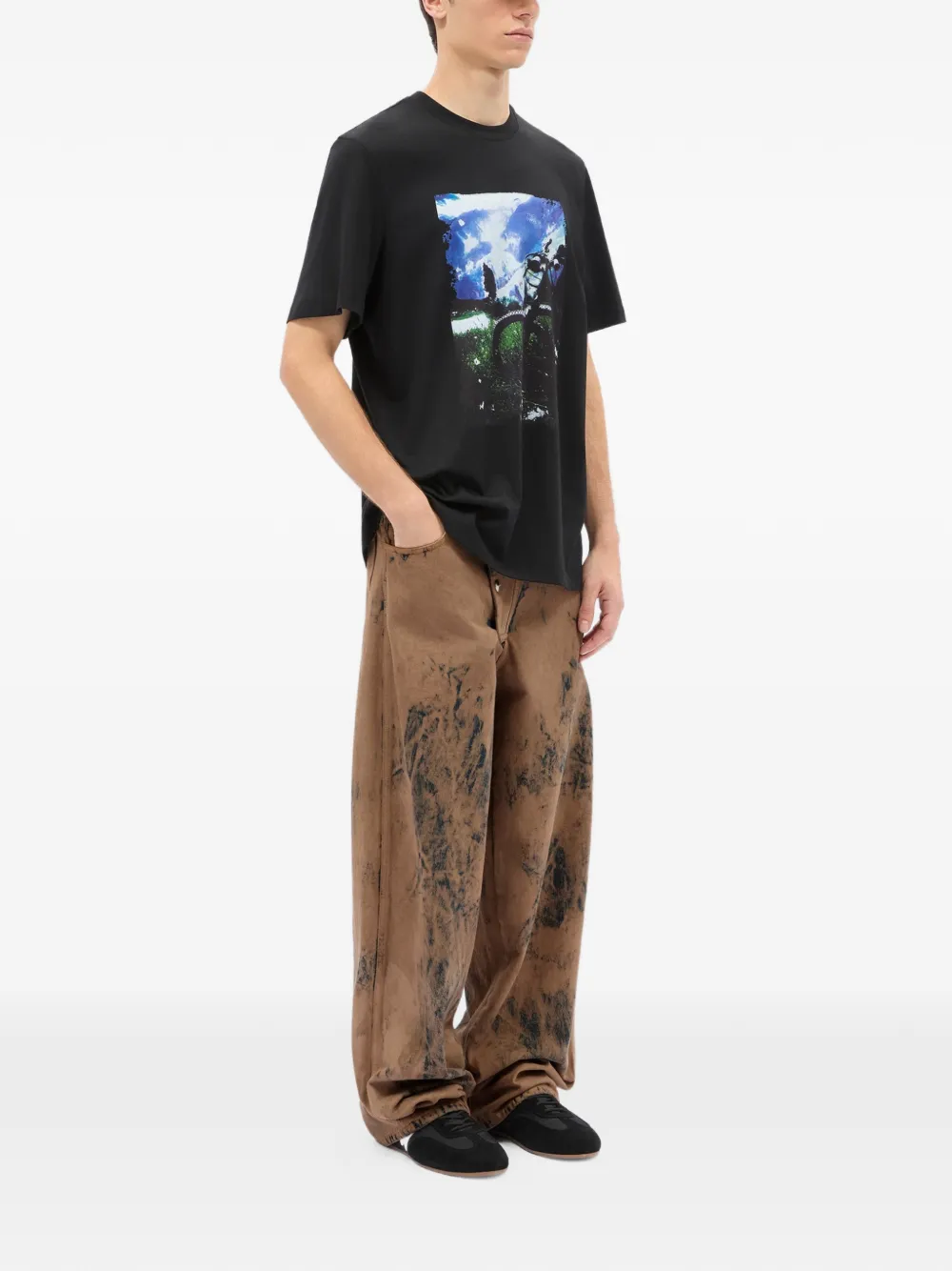  Msgm Printed Jeans - Brown 