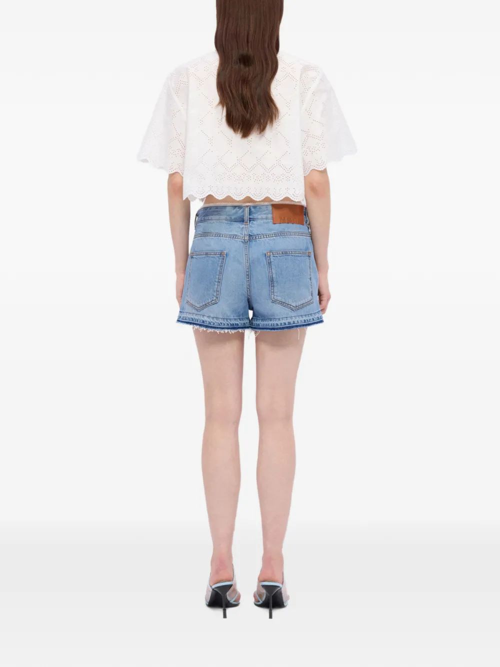 MSGM Shorts met franje Blauw