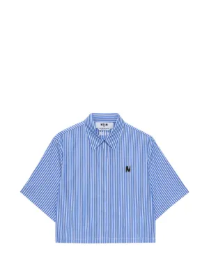 Maison Margiela striped-fastening Shirt | Blue | FARFETCH