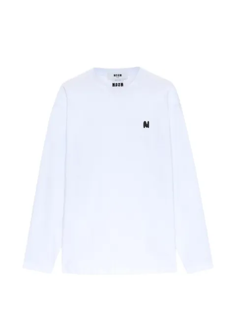 MSGM long-sleeved logo-detail T-shirt