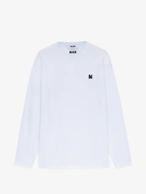 MSGM long-sleeved logo-detail T-shirt
