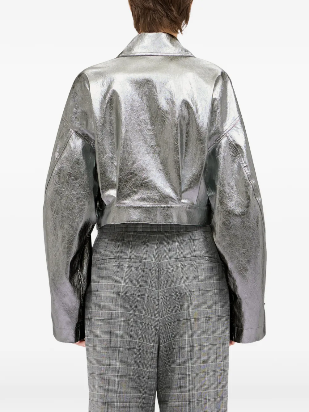 MSGM Jas met riem Zilver