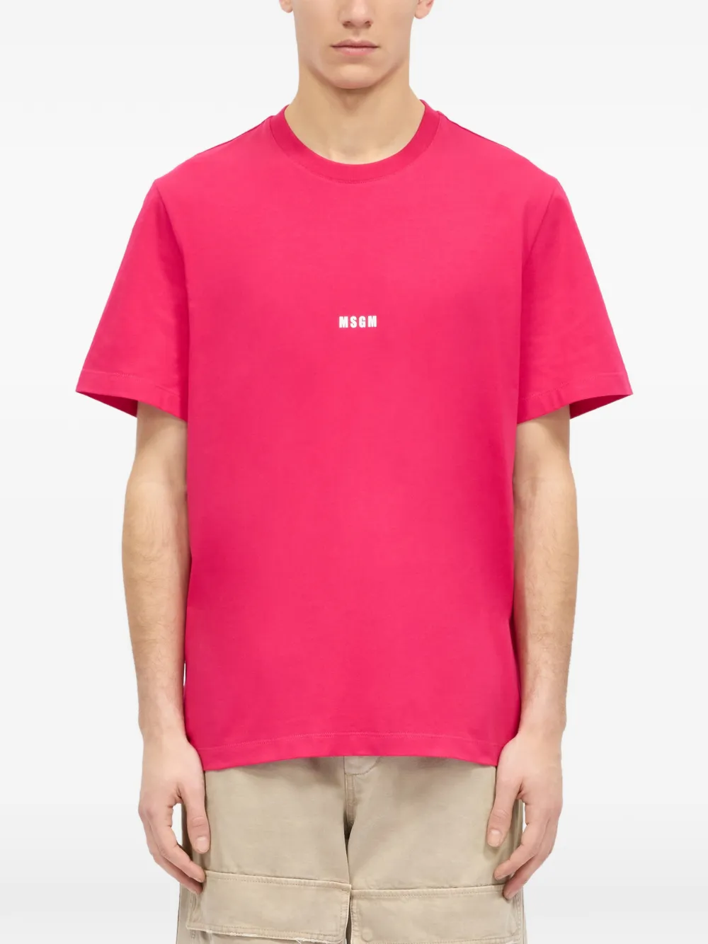 MSGM T-shirt met logo Roze