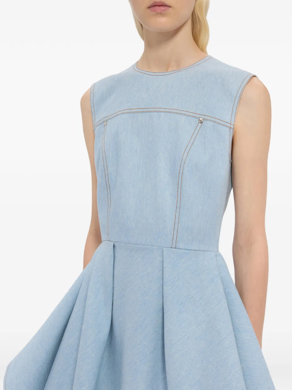 MSGM Mouwloze jurk Blauw