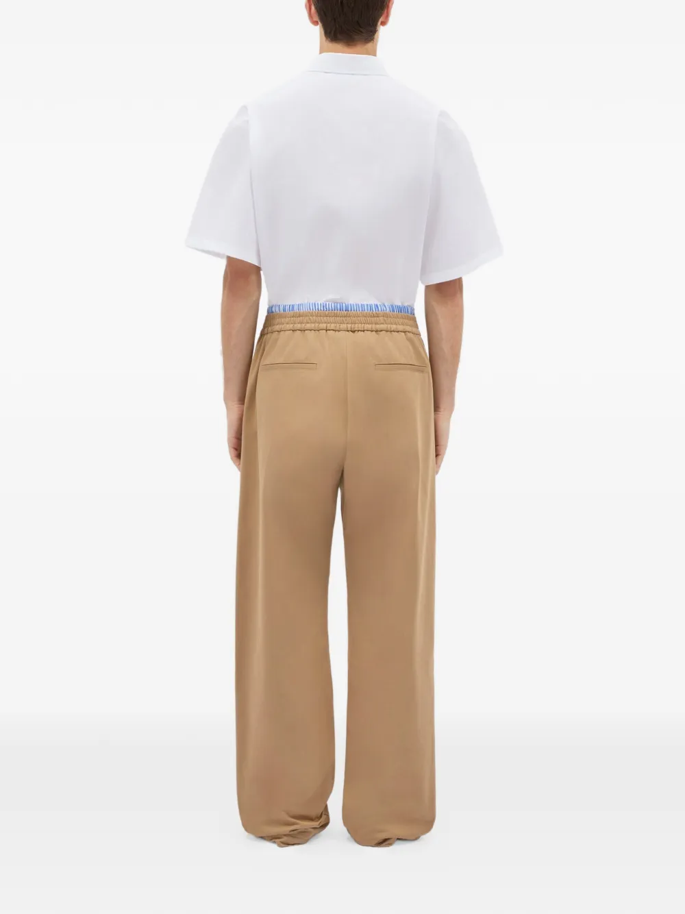 MSGM Broek met elastische taille Beige