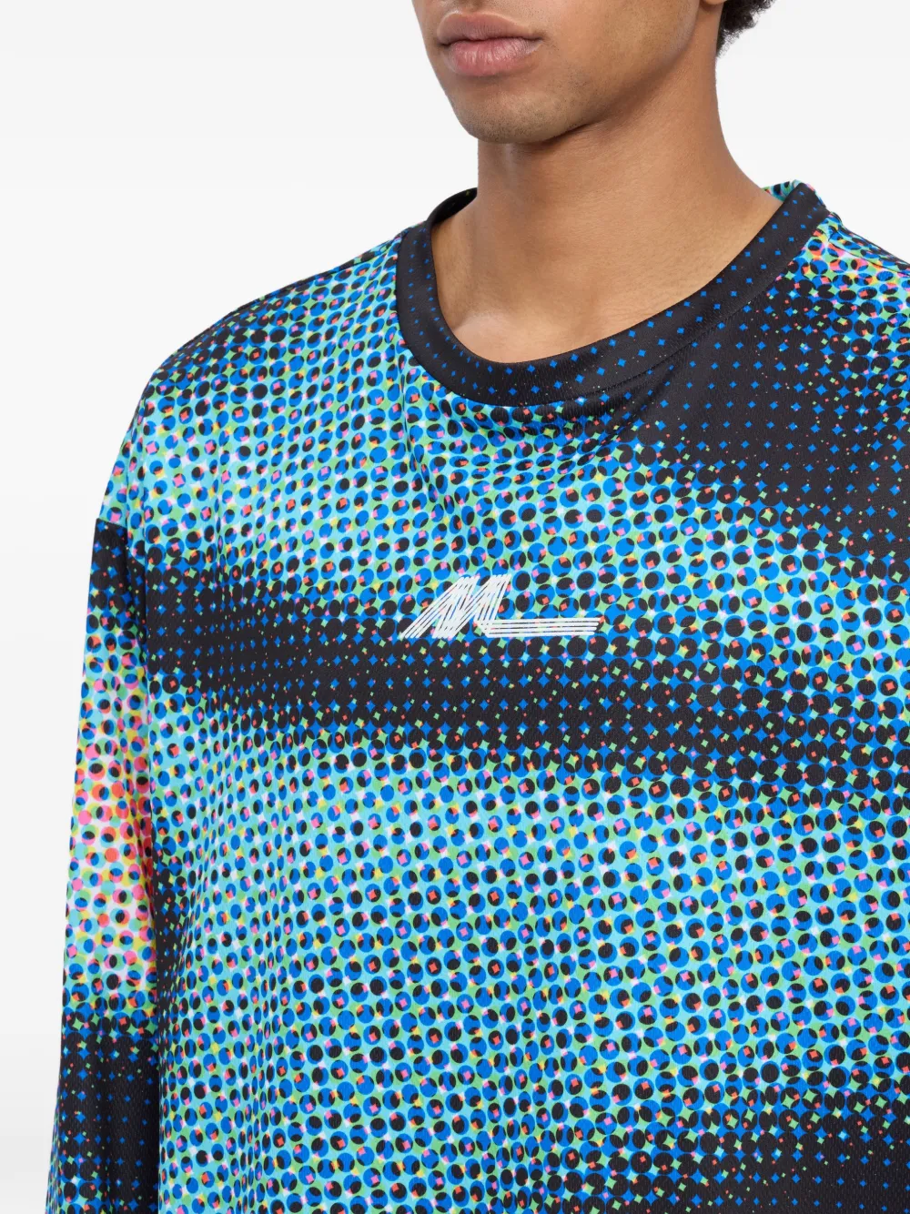 Dot-Print Long-Sleeve T-Shirt