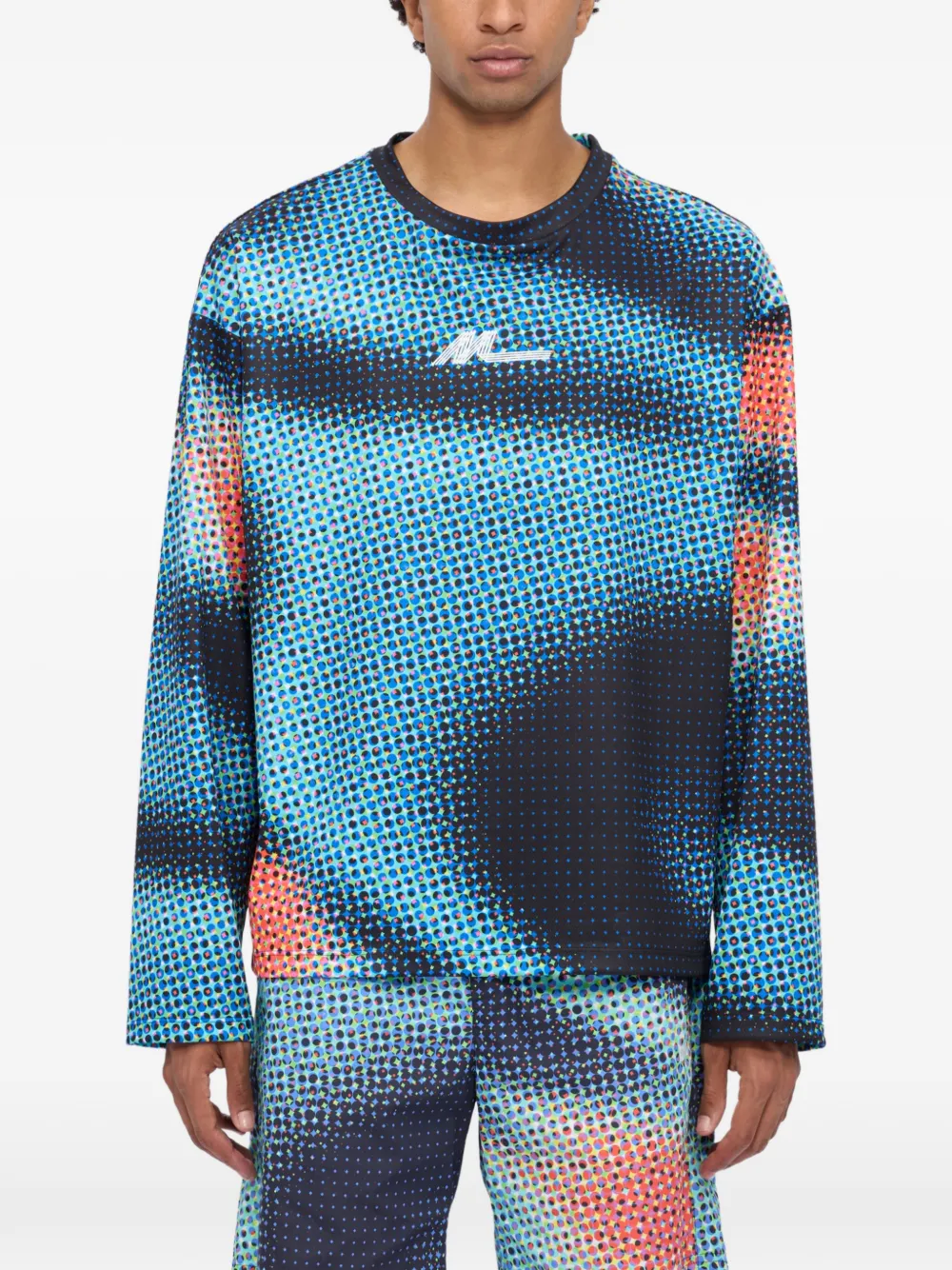 Dot-Print Long-Sleeve T-Shirt