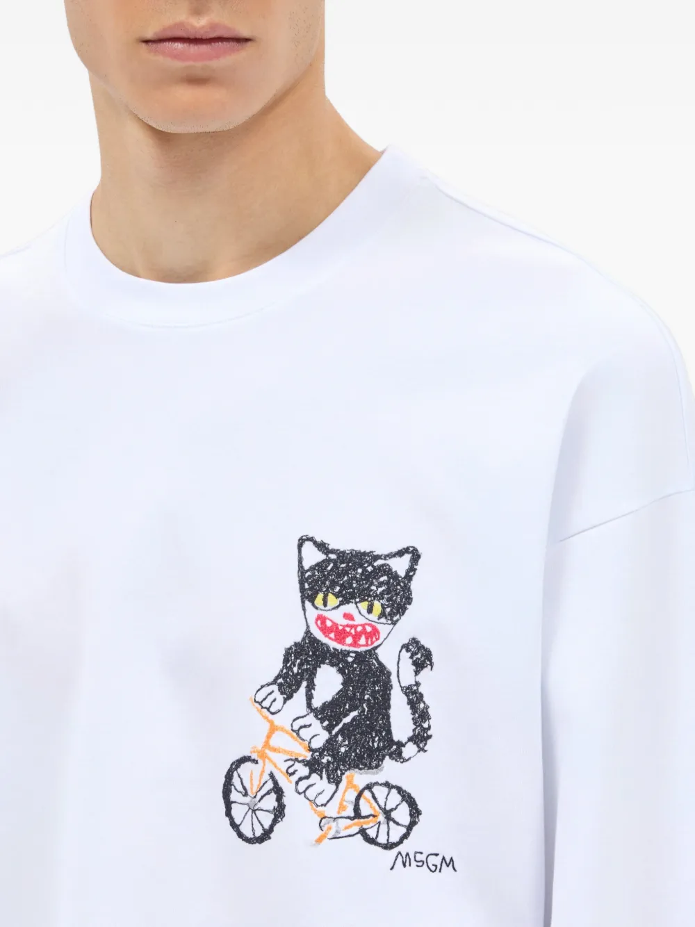 MSGM T-shirt met grafische print Wit