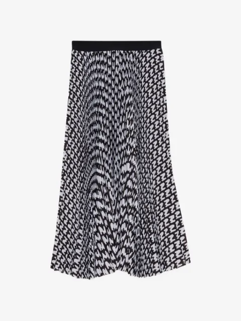 MSGM printed midi pleated skirt