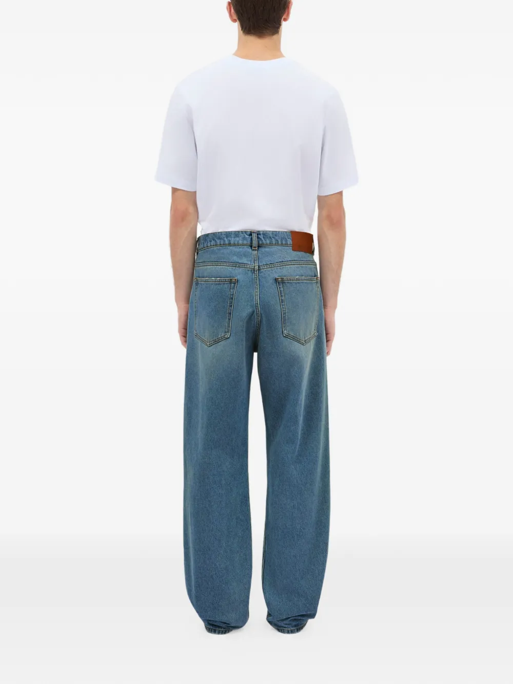 MSGM Jeans met logodetail Blauw