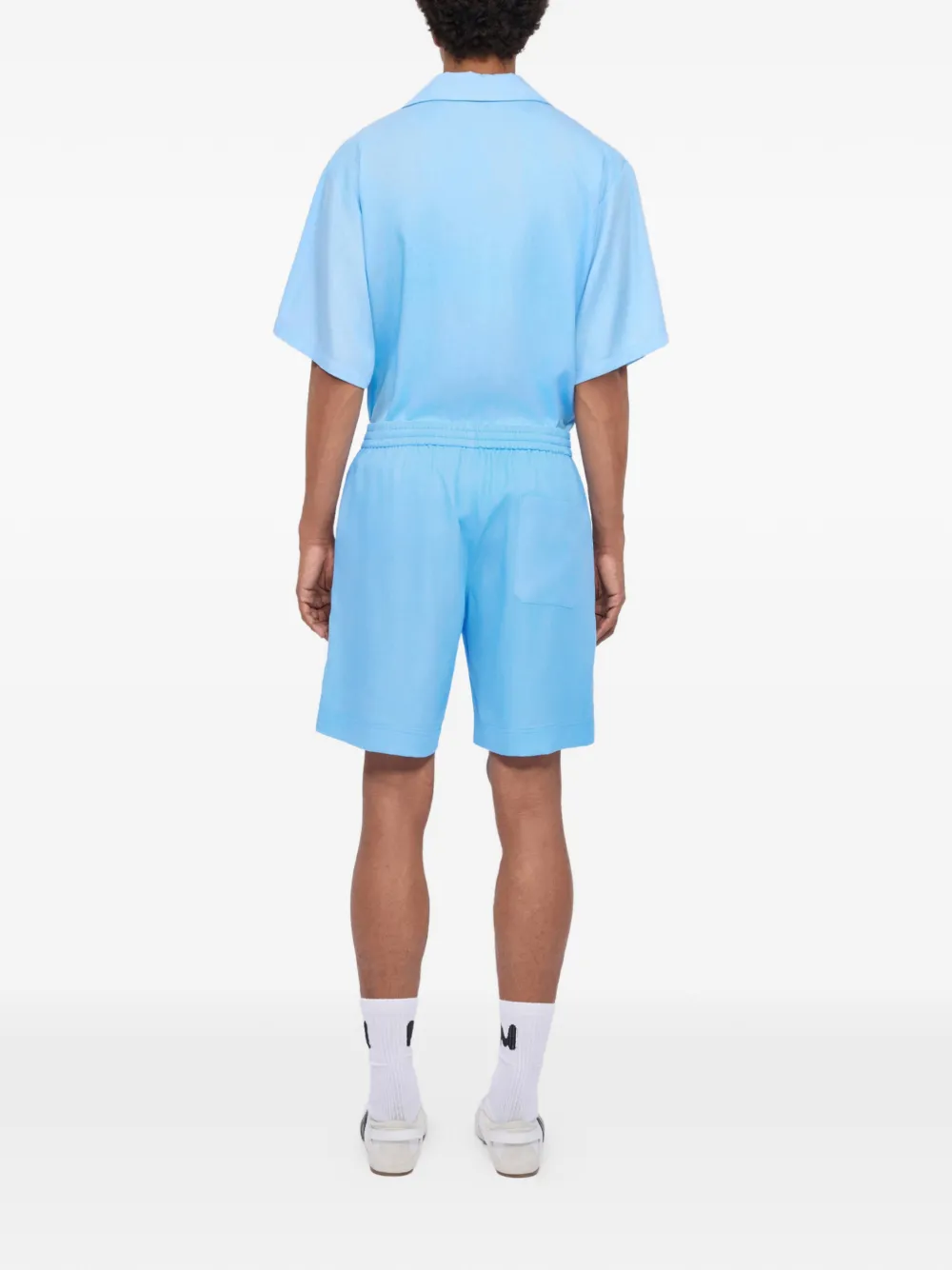 Elasticated-Waist Logo-Detail Shorts