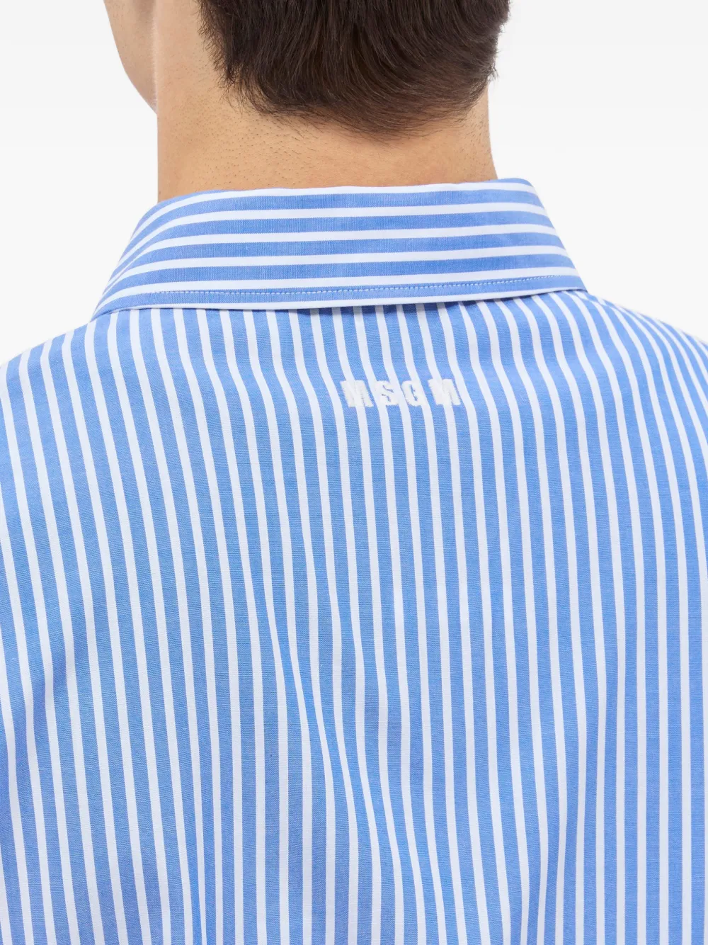 MSGM Gestreepte overhemd Blauw