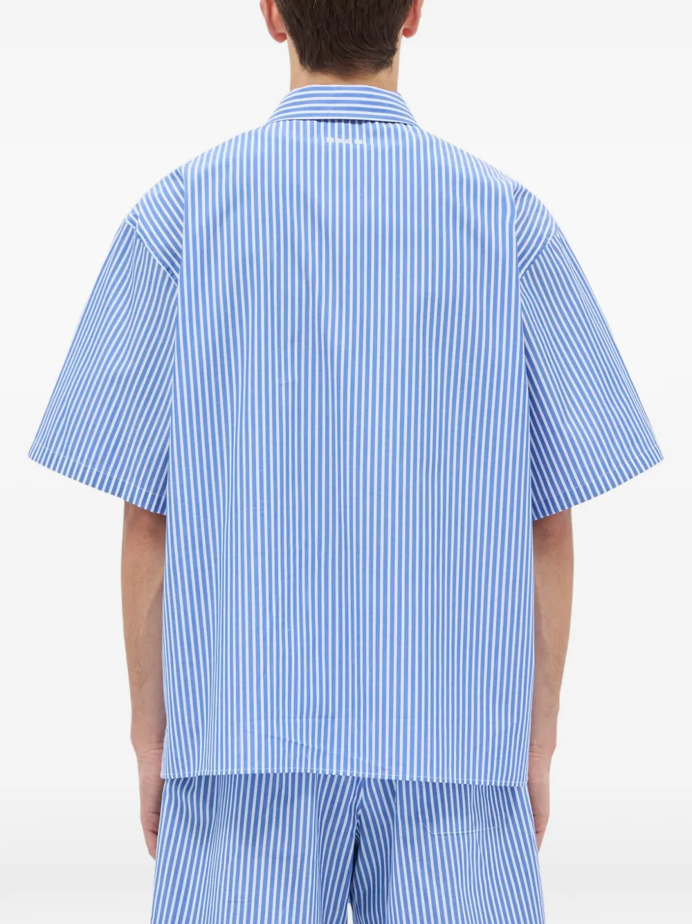 MSGM Gestreepte overhemd Blauw