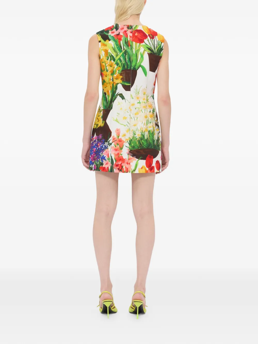 MSGM Mini-jurk met bloemenprint Wit