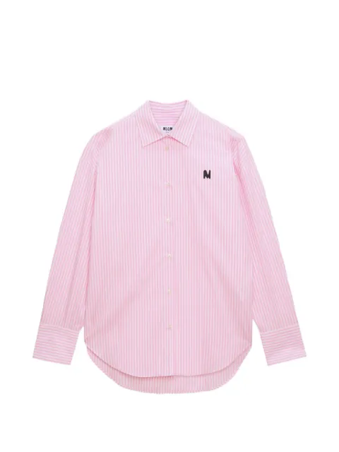 MSGM striped logo shirt